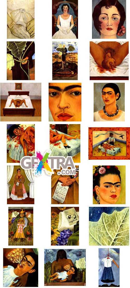 Frida Kahlo, Paintings 120 UHQ JPGs