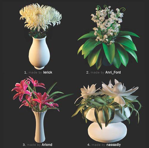 3D Models Flowers, 36 Flower Models, 3DDD