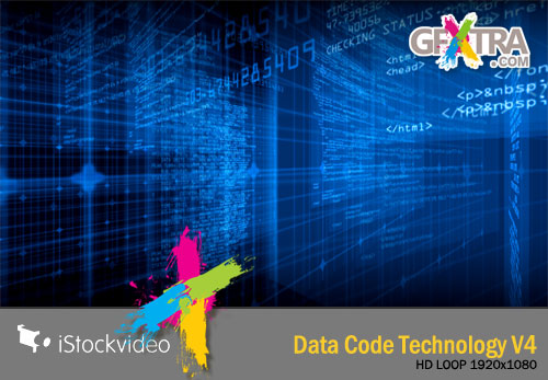 iStockVideo - Data Code Technology V4 - HD1080 Seamless Loop