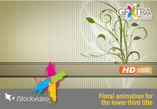 iStockVideo - Floral Animation for The Lower Third Title HD1080
