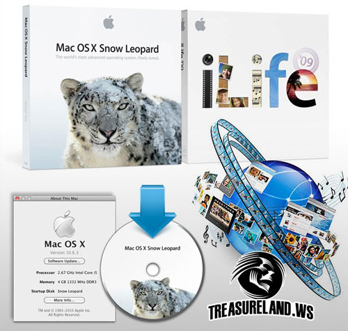 Mac OS X 10.6.3 iLife \'09 (Images of Complete Drive Mac Book Pro MC371)