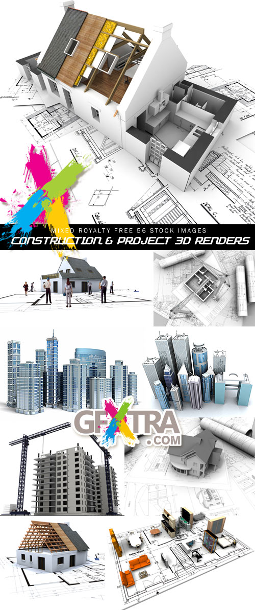 StockMIX - Construstion & Project 3D Renders 56xJPGs
