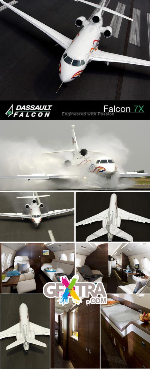 Falcon 7X Jet UHQ Photos 11xJPGs