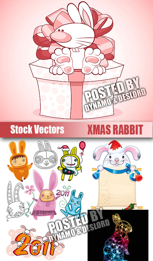 Stock Vectors - Xmas rabbit