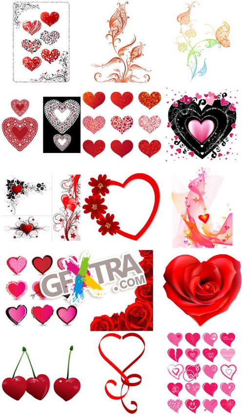 Valentine's Day Vectors II - 62xEPS Shutterstock