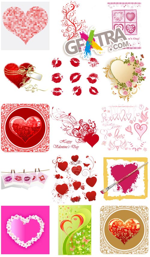 Valentine's Day Vectors II - 62xEPS Shutterstock