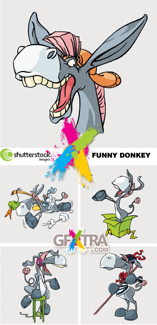Funny Donkey 5xEPS - Shutterstock