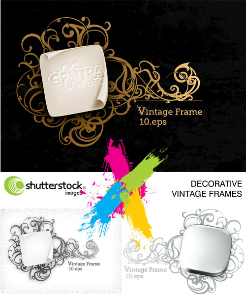 Decorative Vintage Frames 3xEPS - Shutterstock