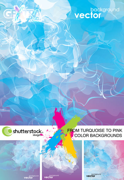 From Turquoise to Pink Abstract Backgrounds 4xEPS - Shutterstock