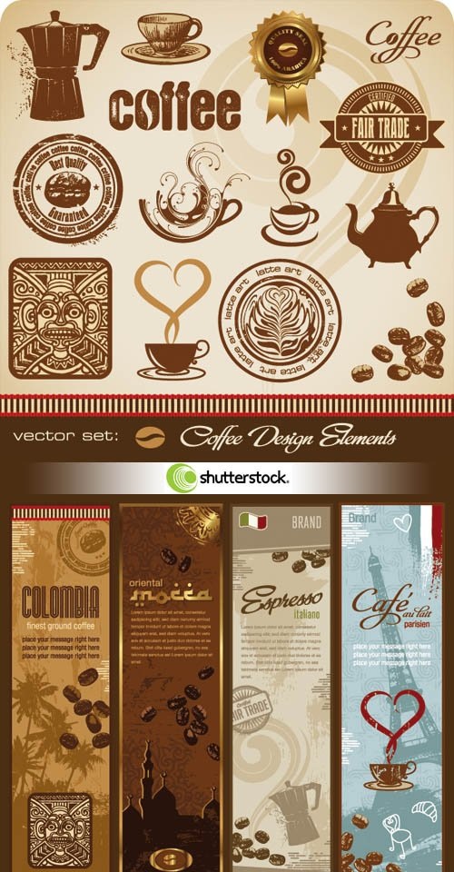 Shutterstock - Coffee Design Elements