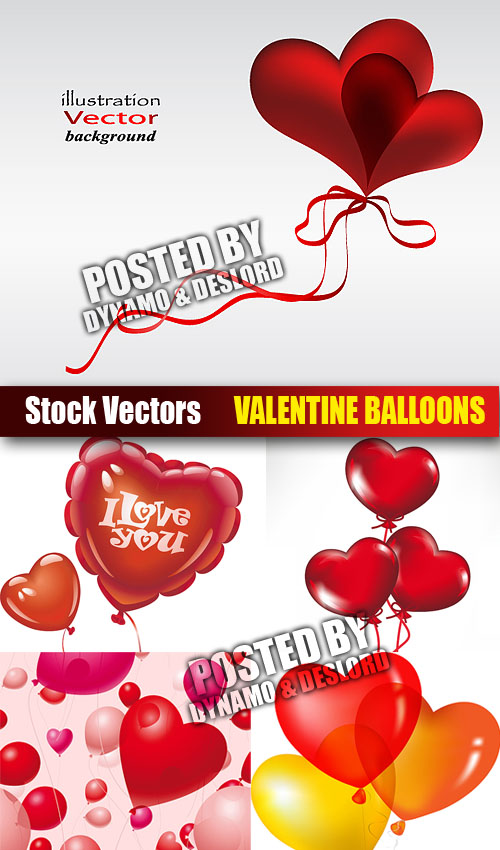 Stock Vectors - Valentine Balloons