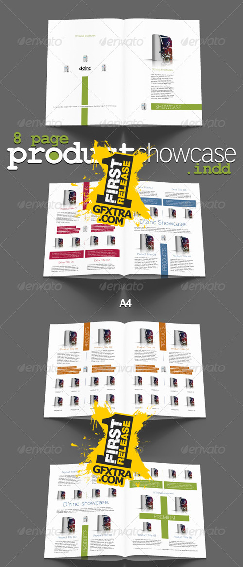 Premium Products Showcase v1 - InDesign A4 8pp - GraphicRiver
