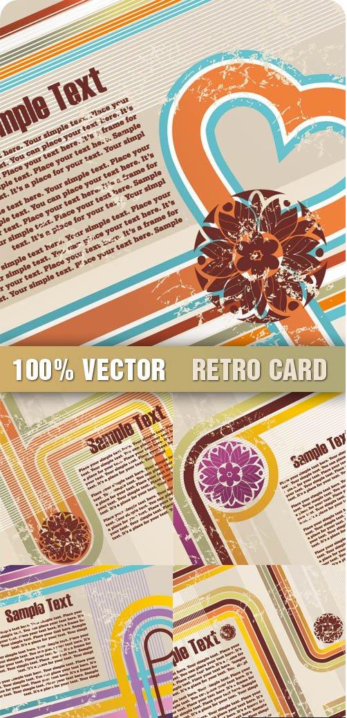 Stock Vector - Retro Card