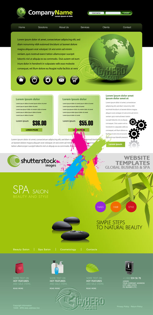 Shutterstock - Website Templates Business & SPA EPS