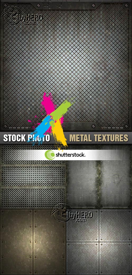 Dark Metal Textures 5xJPGs Stock Image SS