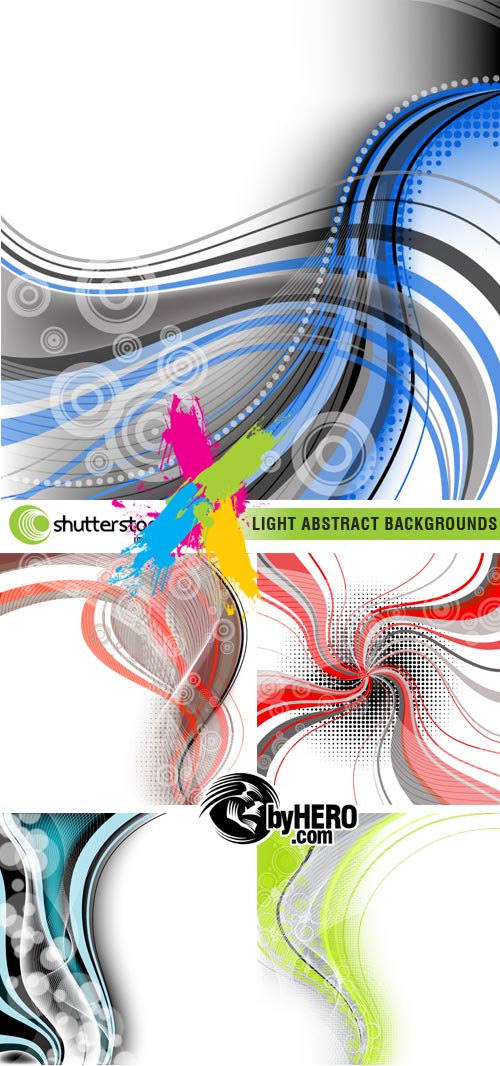 Shutterstock - Light Abstract Backgrounds 5xEPS