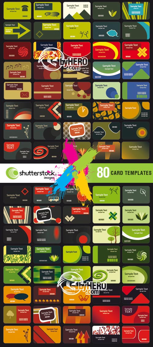 Shutterstock - 80 Business Card Templates 2xEPS