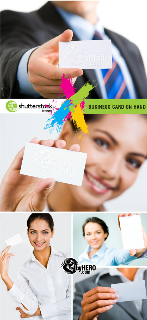 Shutterstock - Business Card on Hand 5xJPGs