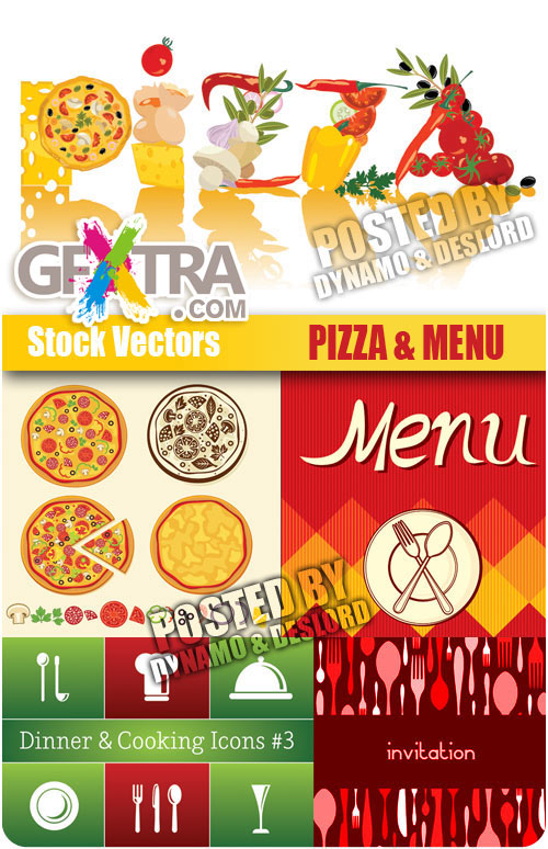 Stock Vectors - Pizza & Menu