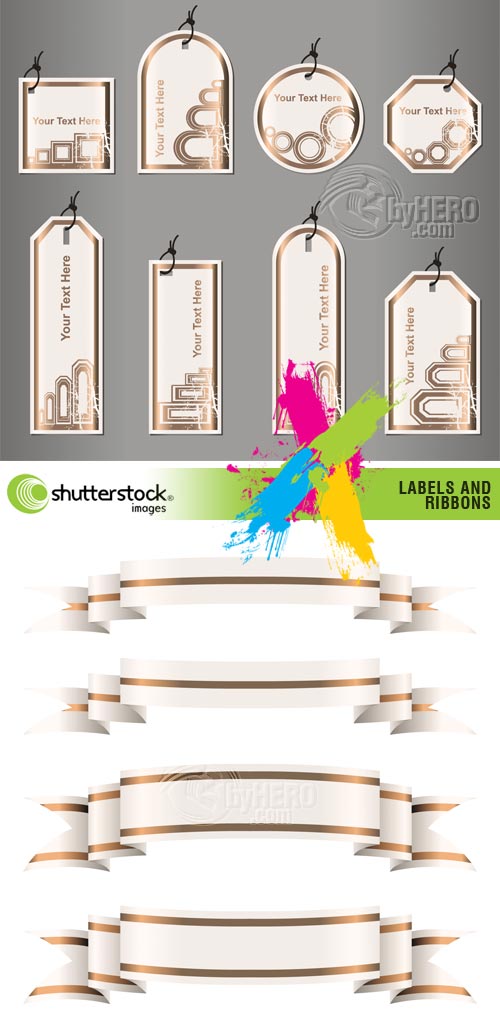 Shutterstock - Labels and Ribbons 3xEPS
