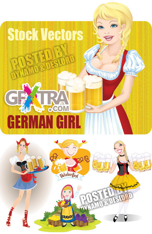 German girl - Stock Vectors