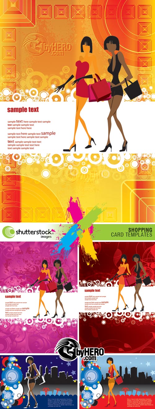 Shutterstock - Shopping Card Templates 5xEPS BYHERO.COM!