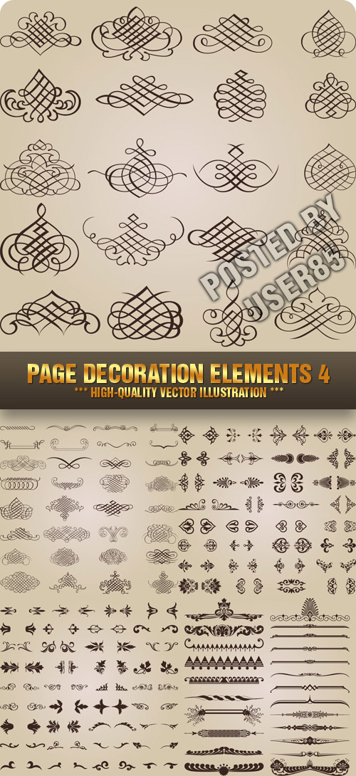 Stock Vector - Page Decoration Elements 4