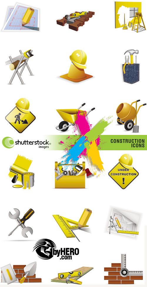 Shutterstock - Construction Icon Sets 2xEPS