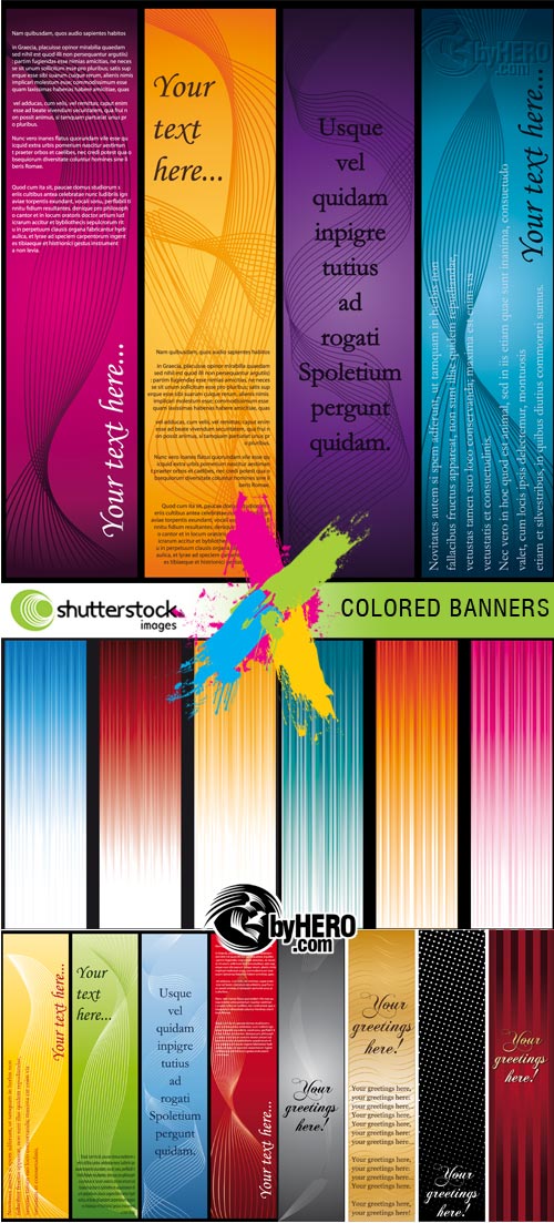 Colored Banners 5xEPS Vector SS