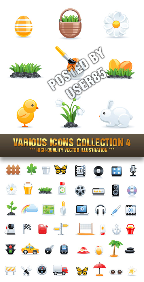 Stock Vector - Various Icons Collection 4