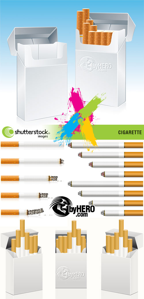 Cigarettes 4xEPS - Shutterstock