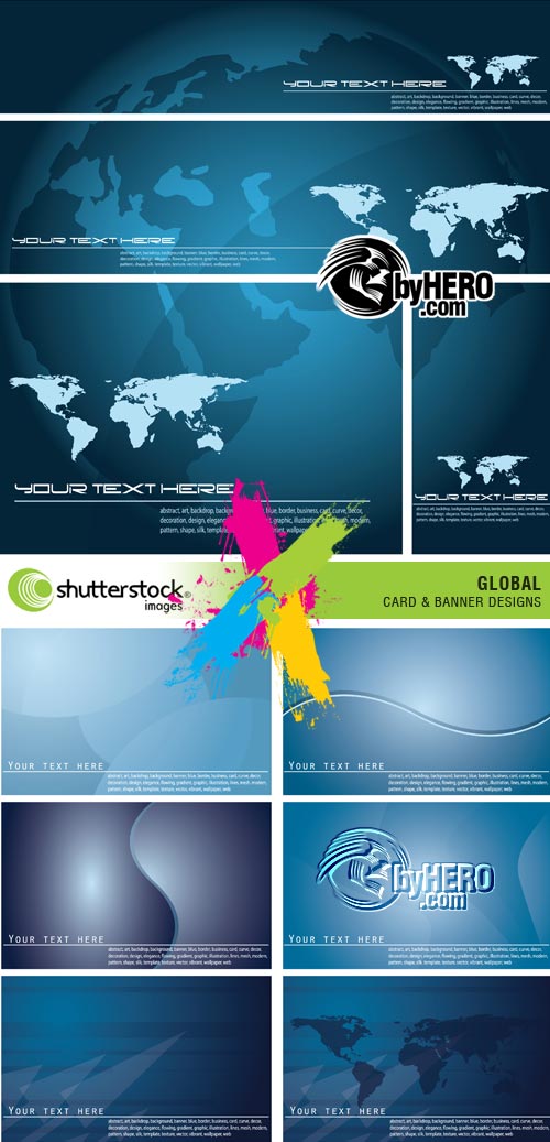 Global Card & Banner Designs 2xEPS Vector SS