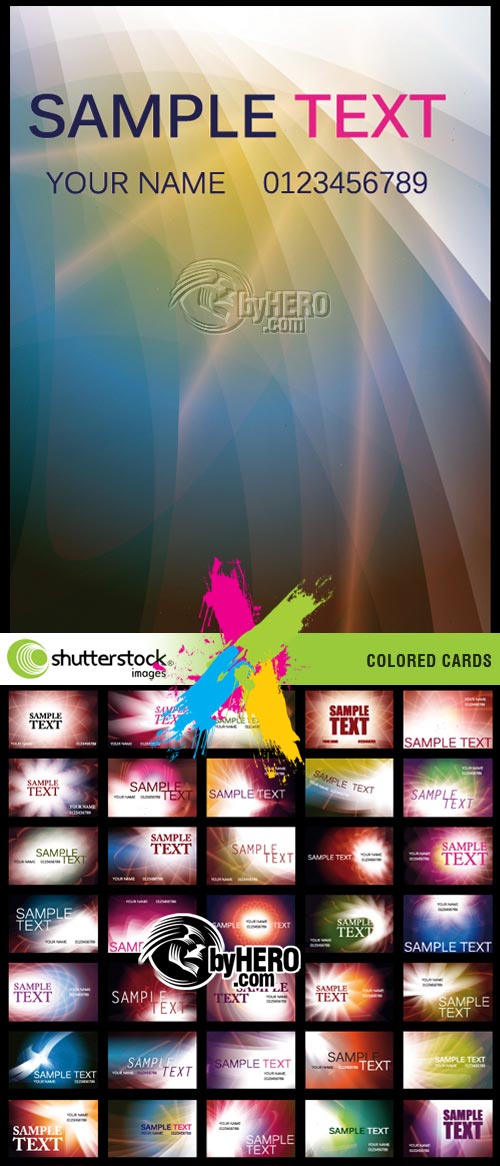 Colored Business Cards EPS Vector SS