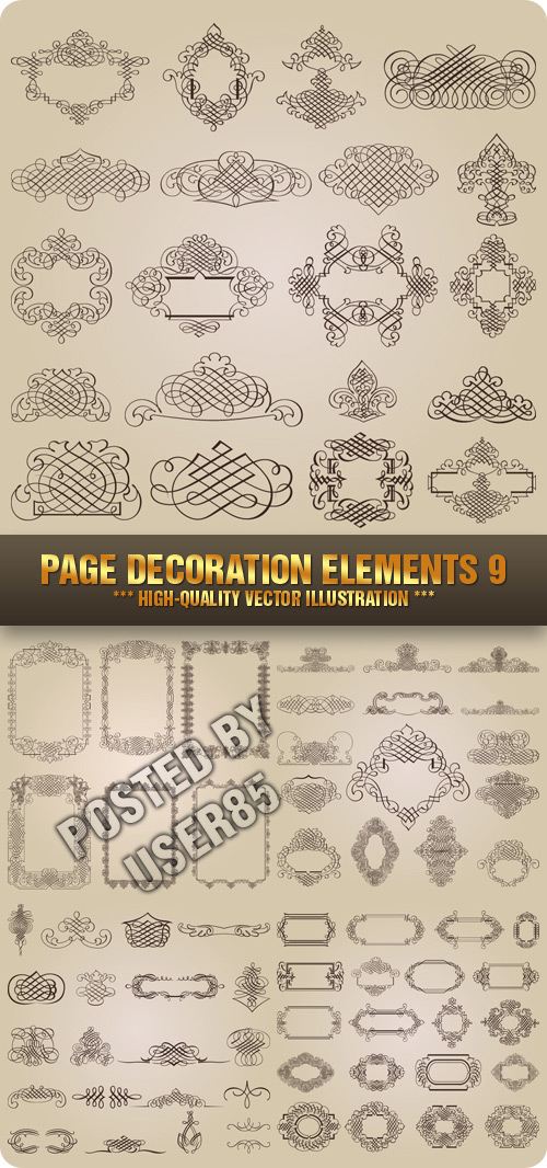 Stock Vector - Page Decoration Elements 9