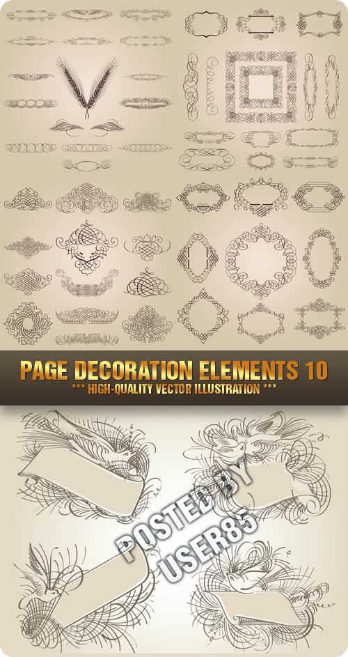 Stock Vector - Page Decoration Elements 10