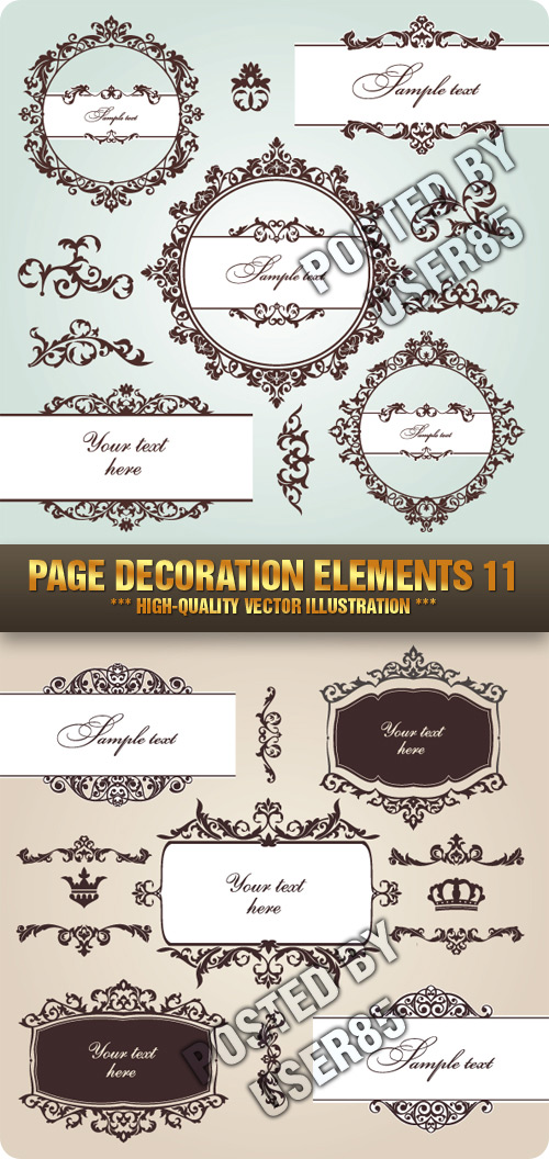 Stock Vector - Page Decoration Elements 11