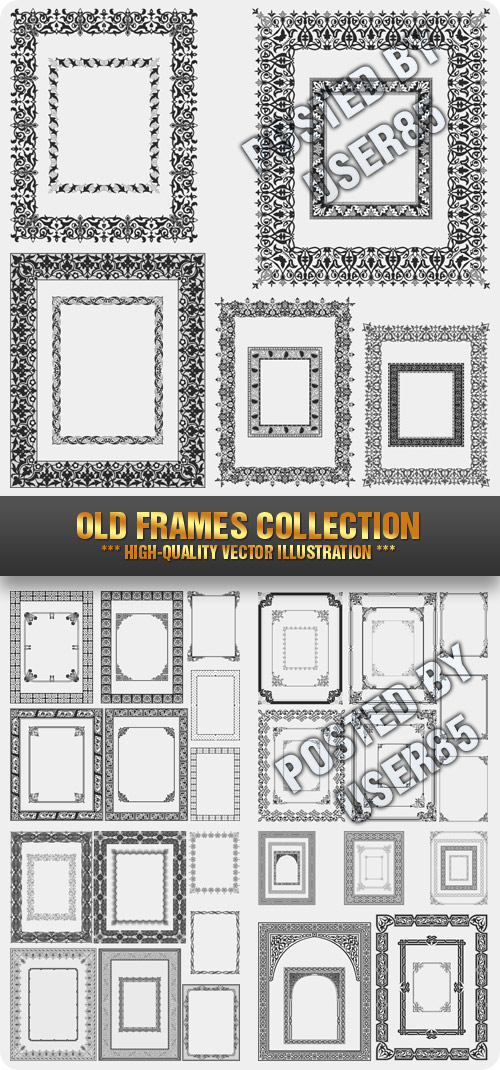 Stock Vector - Old Frames Collection