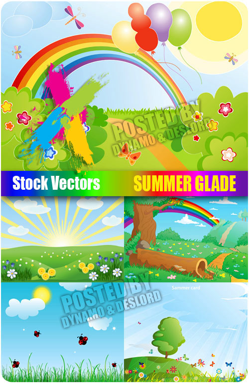 Summer glade - Stock Vectors
