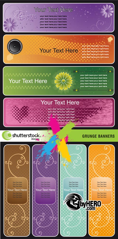 Grunge Banners 2xEPS Vector SS