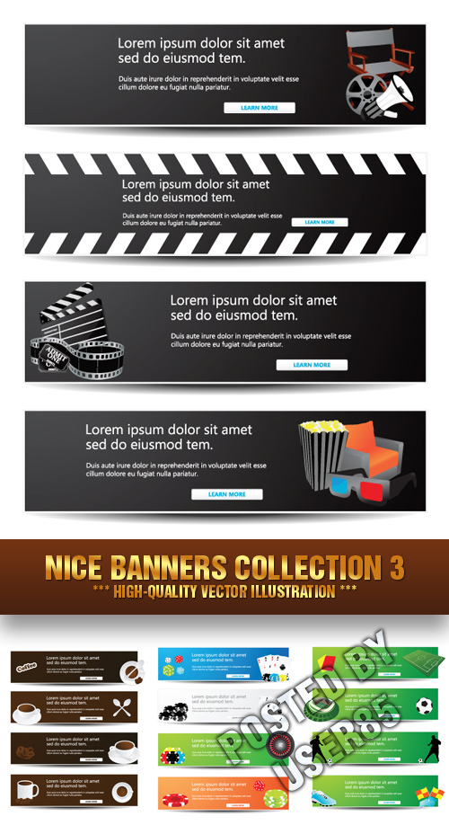 Stock Vector - Nice Banners Collection 3