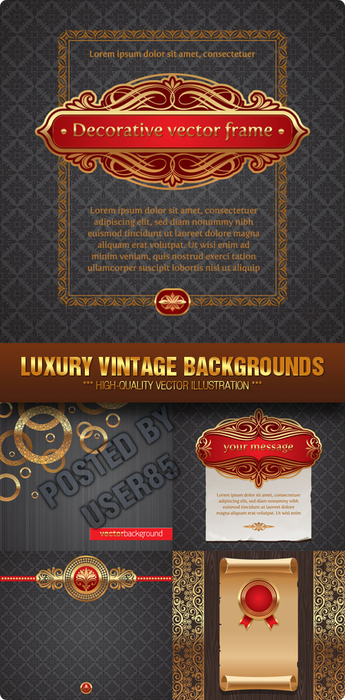 Stock Vector - Luxury Vintage Backgrounds