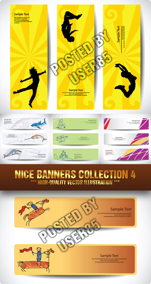 Stock Vector - Nice Banners Collection 4