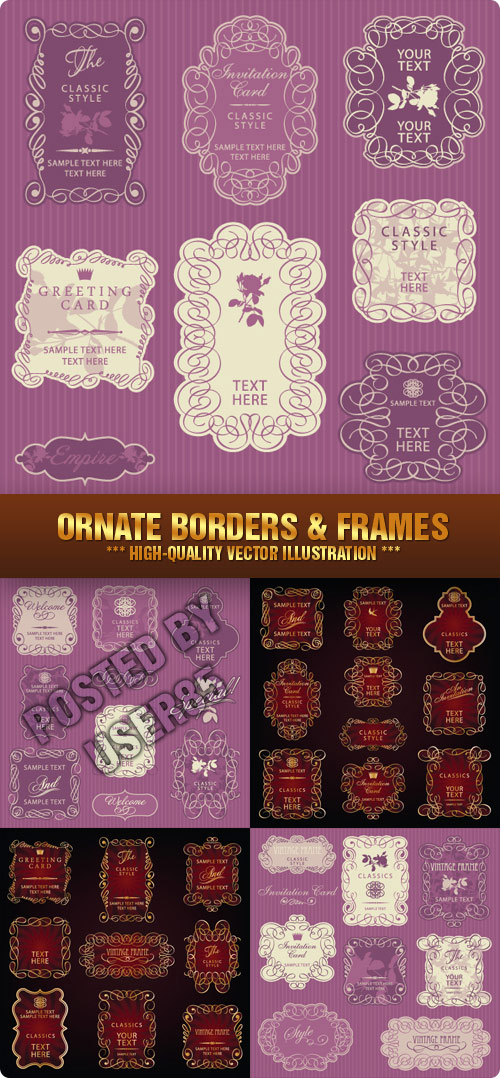 Stock Vector - Ornate Borders & Frames