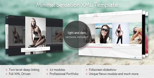 Minimal Sensation XML Template (Light & Dark Incl FLA) - ActiveDen