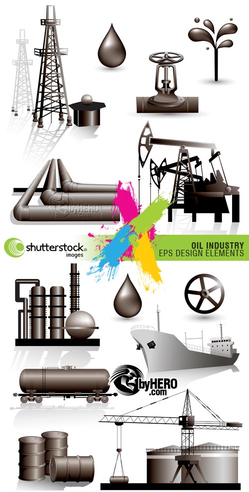 Stock Vector - Oil Industry 2xEPS
