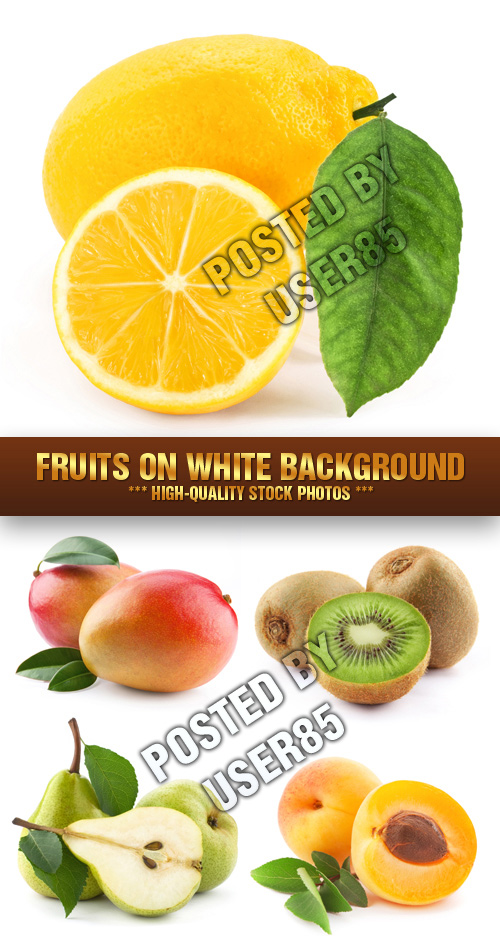 Stock Photo - Fruits on White Background