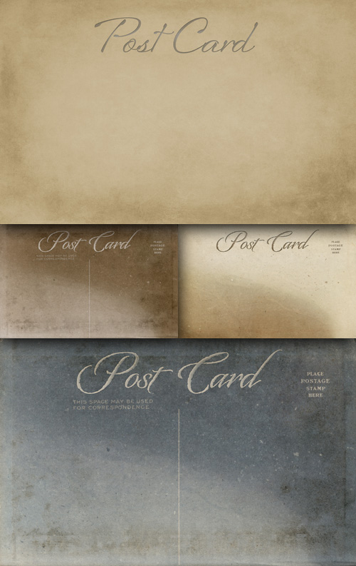 Post card set of textures