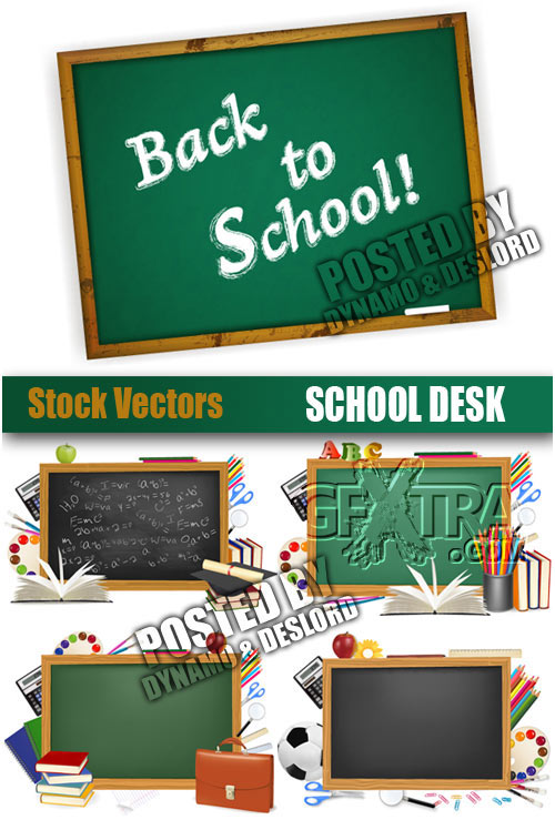 School desk - Stock Vectors