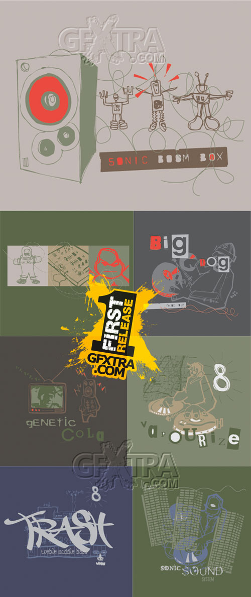 WGSN Graphics - Print Designs - 4 (Youth Hip Hop) 17xEPS