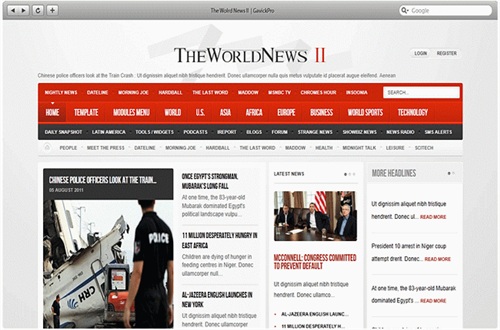 The World News II v2.0-GavickPro Premium Joomla 1.7 Template